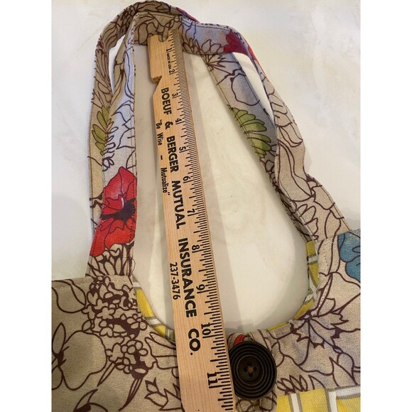 Boho Fabric Shoulder Bag Yellow Pattern Purse Hippie Vibe - Picture 8 of 8